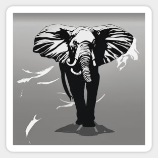Elephant Shadow Silhouette Anime Style Collection No. 134 Sticker